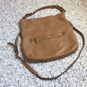 Nine West genuine leather fold-over bag